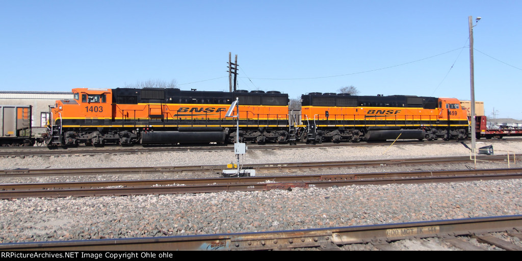 BNSF in yard in Temple, Texas 